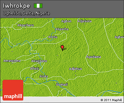 Physical 3D Map of Iwhrokpe