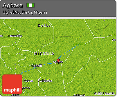 Physical 3D Map of Agbasa