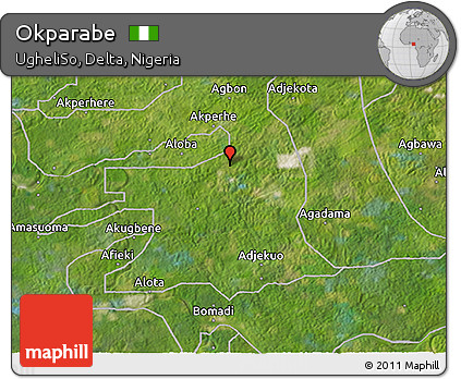 Satellite 3D Map of Okparabe