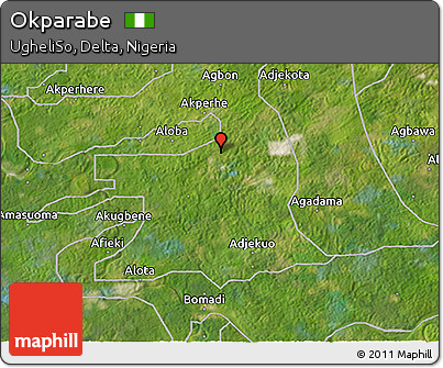 Satellite 3D Map of Okparabe