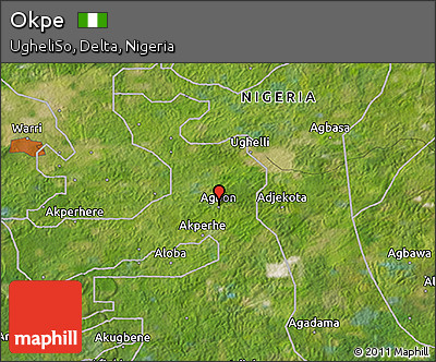 Satellite 3D Map of Okpe