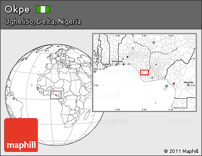 Blank Location Map of Okpe