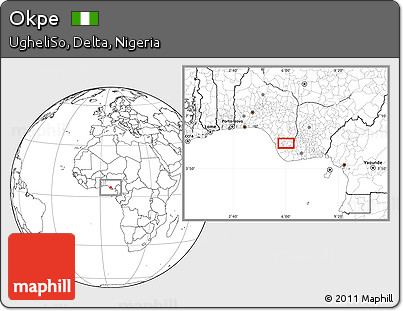 Blank Location Map of Okpe