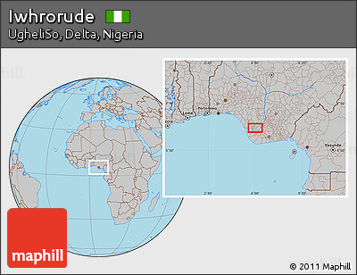 Gray Location Map of Iwhrorude