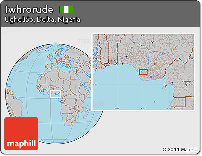 Gray Location Map of Iwhrorude