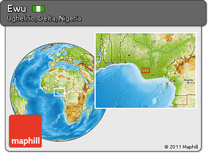 Physical Location Map of Ewu