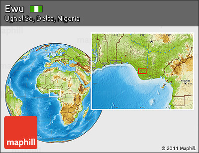 Physical Location Map of Ewu