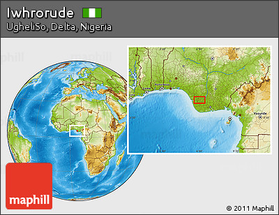 Physical Location Map of Iwhrorude