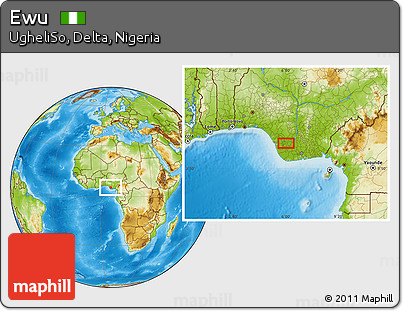 Physical Location Map of Ewu