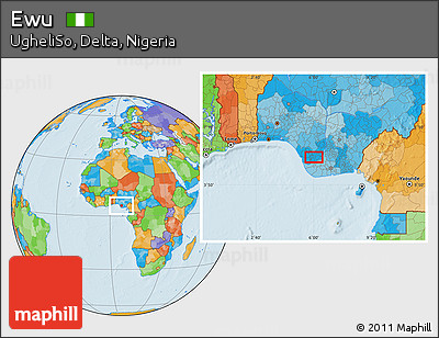 Political Location Map of Ewu