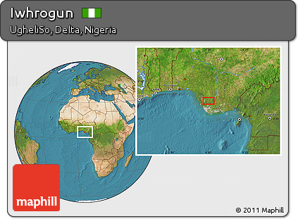 Satellite Location Map of Iwhrogun
