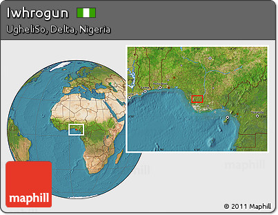 Satellite Location Map of Iwhrogun