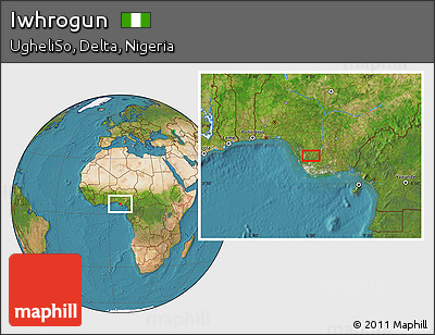Satellite Location Map of Iwhrogun
