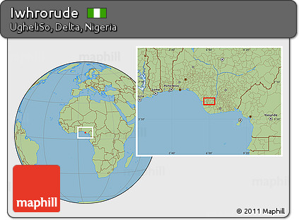 Savanna Style Location Map of Iwhrorude