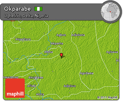 Physical Map of Okparabe