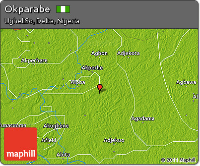Physical Map of Okparabe