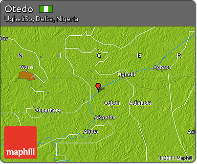 Physical Map of Otedo