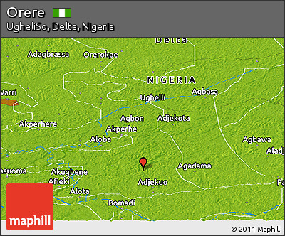 Physical Panoramic Map of Orere