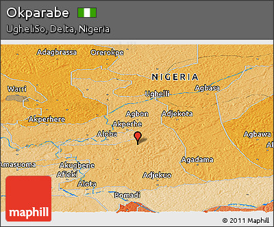 Political Panoramic Map of Okparabe