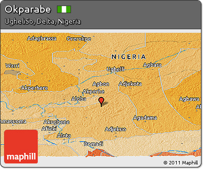 Political Panoramic Map of Okparabe