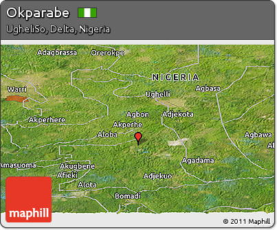 Satellite Panoramic Map of Okparabe