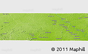Physical Panoramic Map of the area around 5° 25' 24" N, 6° 43' 29" W