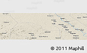 Shaded Relief Panoramic Map of the area around 5° 25' 24" N, 6° 43' 29" W