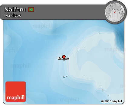 Political 3D Map of Naifaru