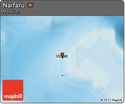 Political 3D Map of Naifaru