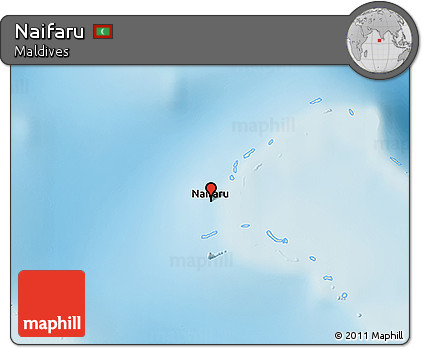 Shaded Relief 3D Map of Naifaru