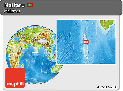 Physical Location Map of Naifaru
