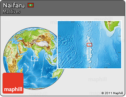 Physical Location Map of Naifaru