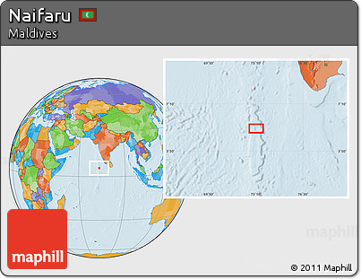 Political Location Map of Naifaru