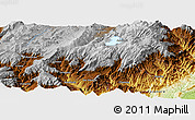 Physical Panoramic Map of the area around 5° 25' 24" N, 73° 1' 30" W