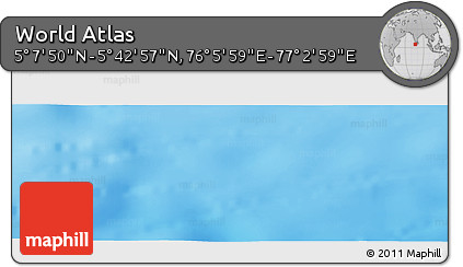 Physical Panoramic Map of the Area around 5° 25' 24" N, 76° 34' 29" E