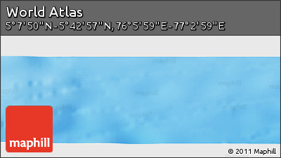 Physical Panoramic Map of the Area around 5° 25' 24" N, 76° 34' 29" E