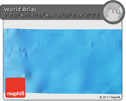 Physical 3D Map of the Area around 5° 25' 24" N, 78° 16' 30" E