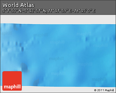Physical 3D Map of the Area around 5° 25' 24" N, 78° 16' 30" E