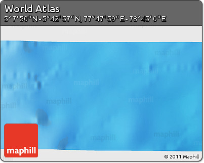 Physical 3D Map of the Area around 5° 25' 24" N, 78° 16' 30" E