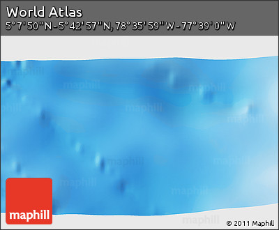 Physical 3D Map of the Area around 5° 25' 24" N, 78° 7' 30" W