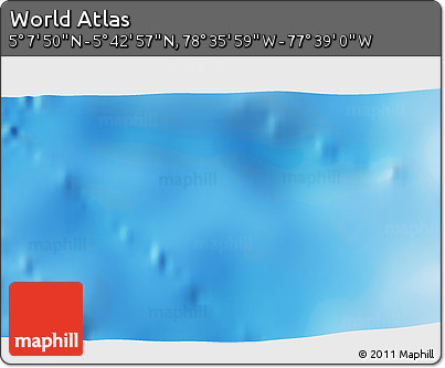Physical 3D Map of the Area around 5° 25' 24" N, 78° 7' 30" W