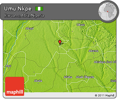 Physical 3D Map of Umu Nkpe