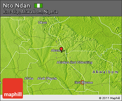 Physical 3D Map of Nto Ndan