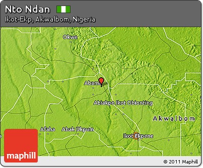 Physical 3D Map of Nto Ndan