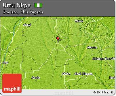 Physical 3D Map of Umu Nkpe