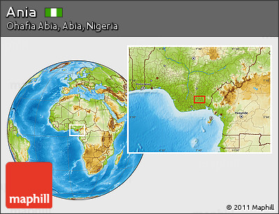 Physical Location Map of Ania