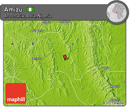 Physical Map of Amizu