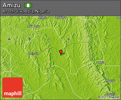 Physical Map of Amizu