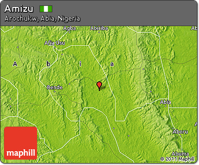 Physical Map of Amizu