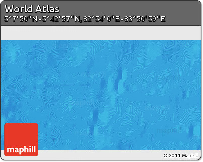 Physical 3D Map of the Area around 5° 25' 24" N, 83° 22' 30" E